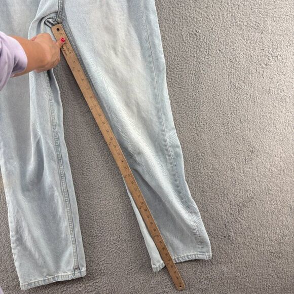 Grey Lab Los Angeles High Rise Straight Leg Jeans Size 24 | Light Wash 100% Cott - Picture 11 of 16